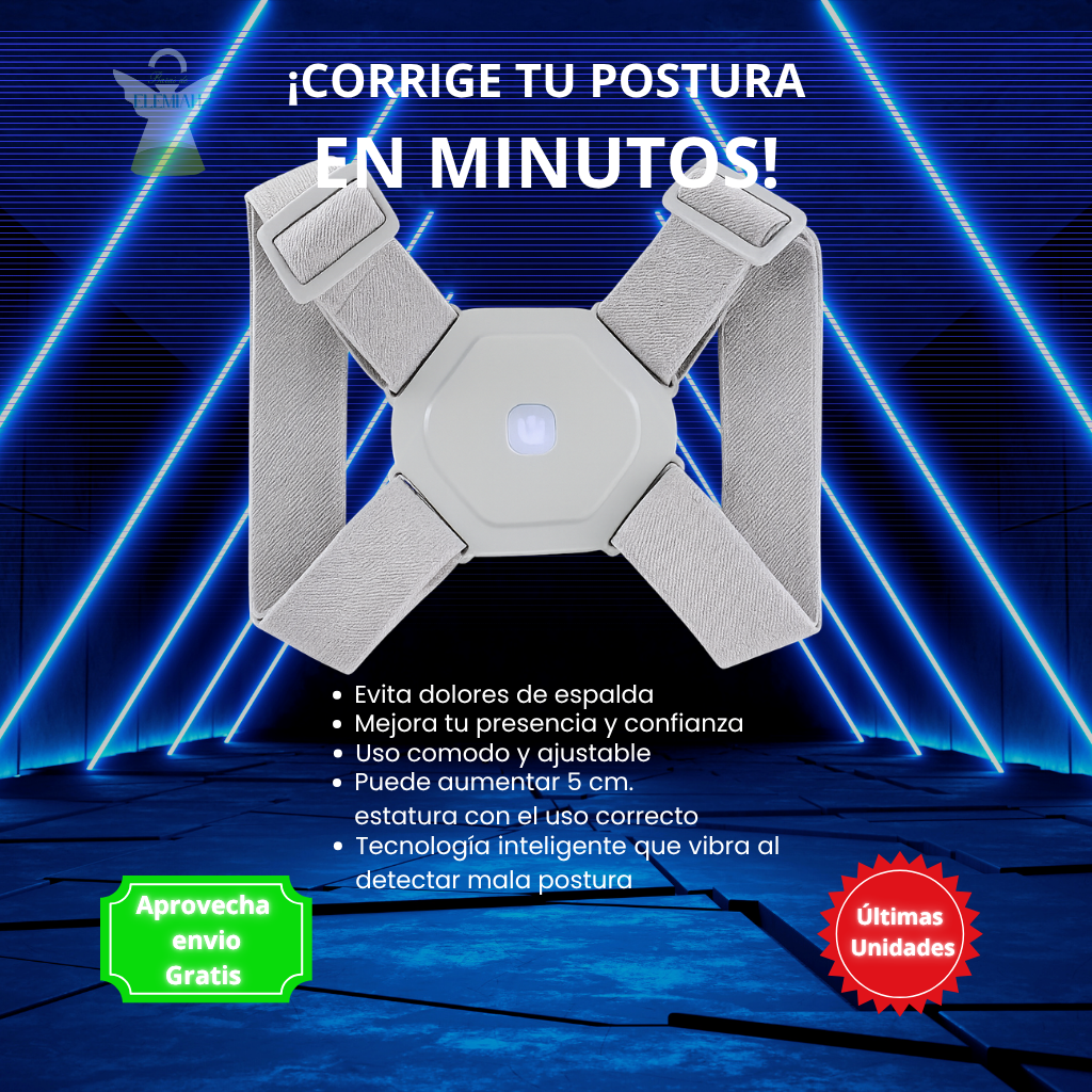 “Corrector de Postura Inteligente PostureVibe™ – Vibra cuando te encorvas”