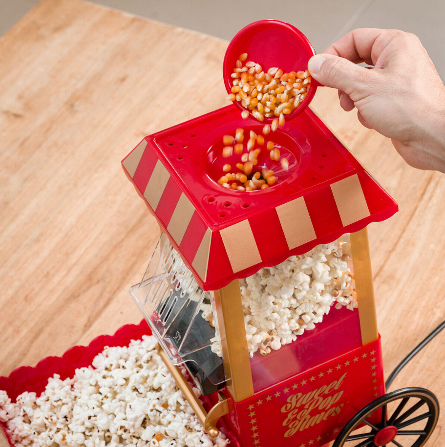 🍿 Máquina de Palomitas Vintage – Sin Aceite, Fácil y Rápida – Disfruta en minutos como en el cine.