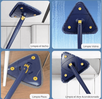 “Fregona Triangular 360° UltraFlex – Limpieza sin límites”