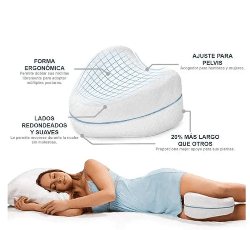 “Almohada Ortopédica para Piernas ErgoComfort™ – Descanso sin presión”