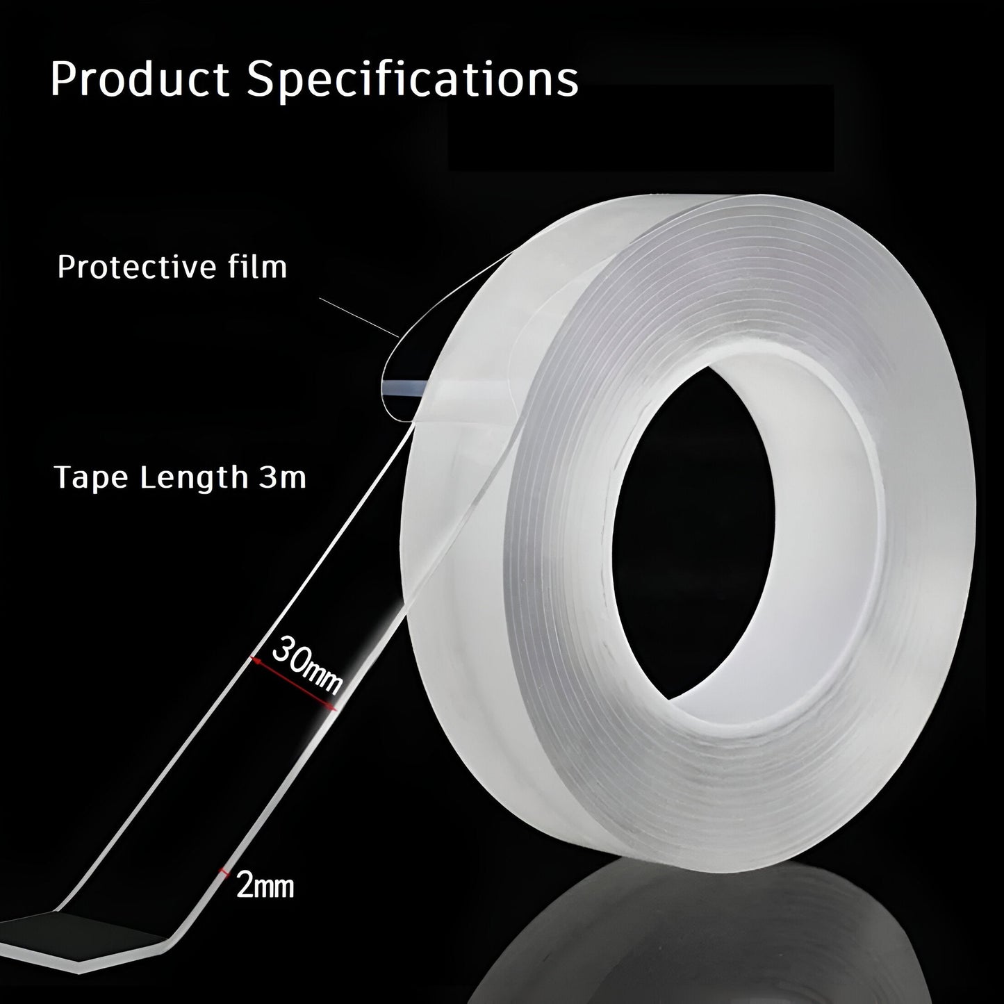 Cinta Nano Adhesiva Reutilizable ClearGrip™