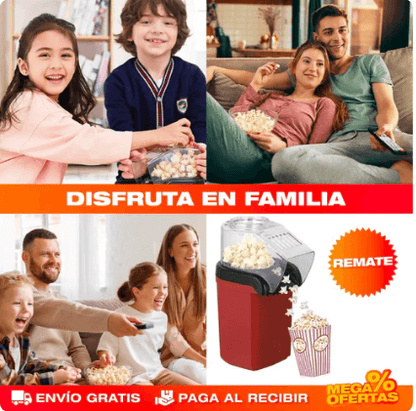 🍿 Máquina de Palomitas Vintage – Sin Aceite, Fácil y Rápida – Disfruta en minutos como en el cine.