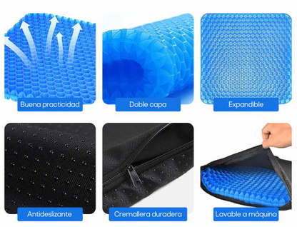 “Cojín Ortopédico de Gel 3D – Postura Perfecta, Comodidad Total”